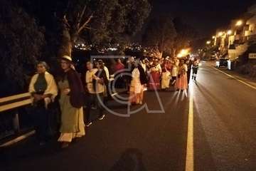 Peregrinación desde San Juan hacia Jinámar. ofrenda, reparto del potaje y festival folclórico (Foto TA y TF)